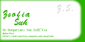 zsofia suh business card